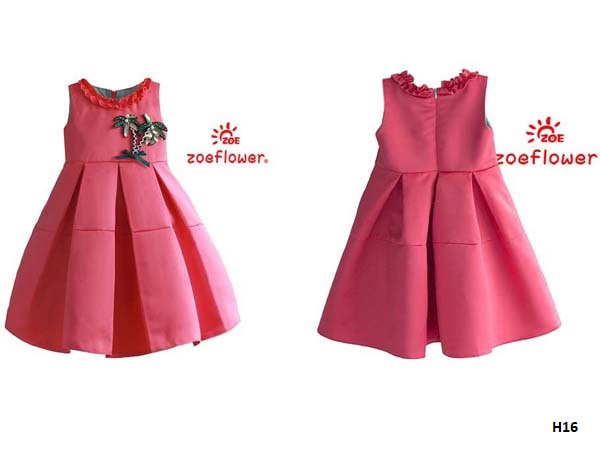 gaun merah anak impor